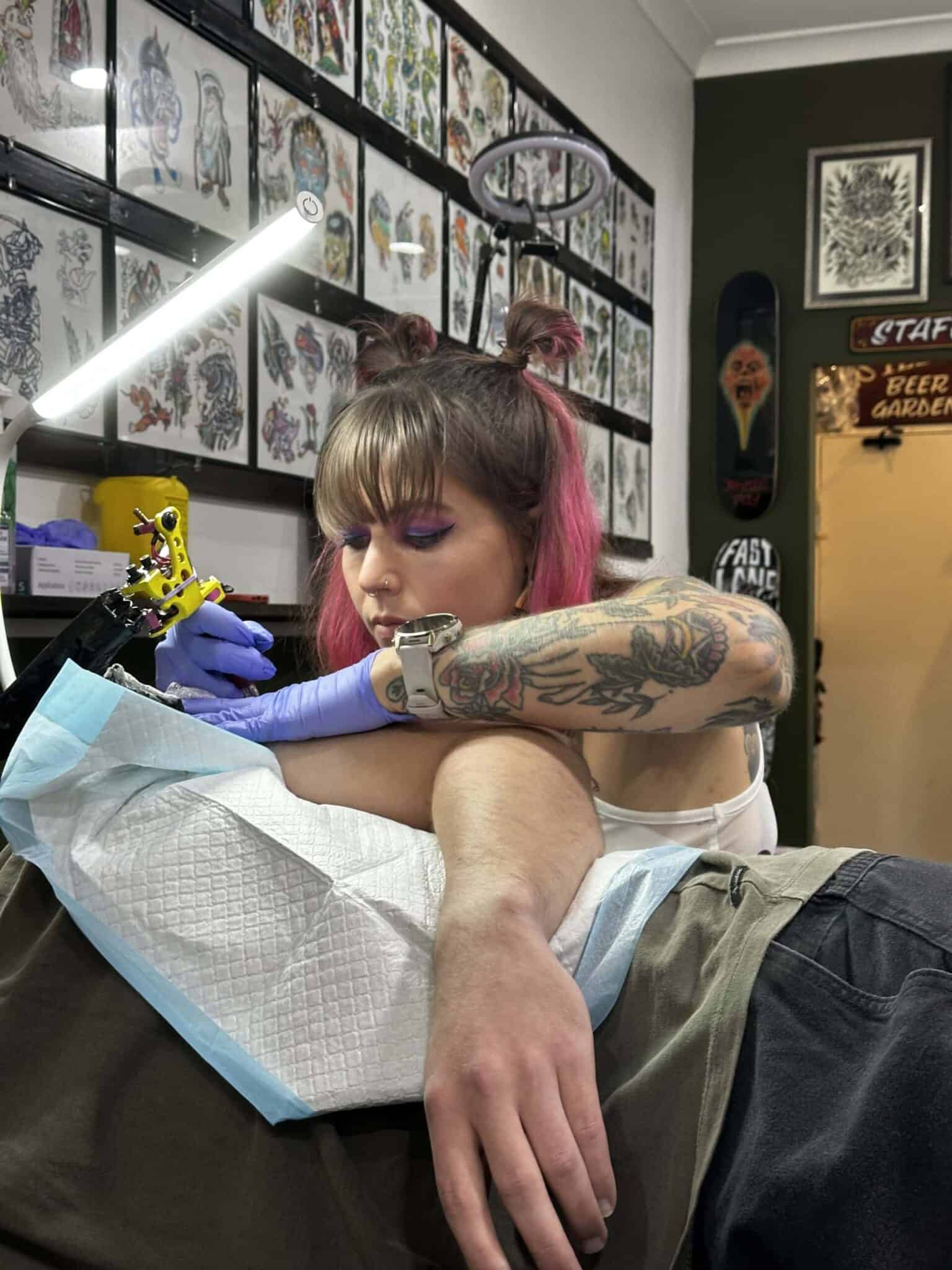 Maddi in her Newcastle studio